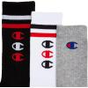 imageChampion mens 3pack 3 quotCcc Logo Crew SocksCrew SockBlackGreyWhite