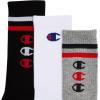 imageChampion mens 3pack 3 quotCcc Logo Crew SocksCrew SockGreyWhiteBlack