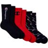 imageChampion 3Pack Assorted Logo Crew Socks ScarletBlack Assorted
