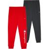 imageChampion Boys Sweatpant Heritage Collection Slim Fit Brushed Fleece Boys Joggers for KidsRedcharcoal Heather