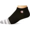 imageChampion Mens 3Pack Super No Show WEmbroidery SocksBlackGreyWhite