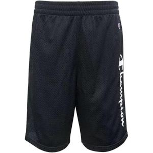imageChampion Boys Shorts Athletic Mesh Basketball Shorts for BoysBlackWhite Script
