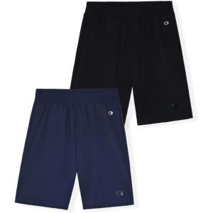 imageChampion Boys Shorts for Kids Athletic 2 Pack Lightweight Hybrid ShortBlackdark Navy