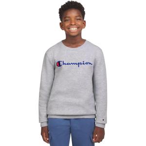 imageChampion Boys Sweatshirt for Kids Pullover Fleece Crewneck SweaterSignature Gray