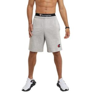 imageChampion Mens 9 Lounge Shorts Standard Fit Lightweight Available in Regular and Big ampamp TallOxford Gray  C Logo