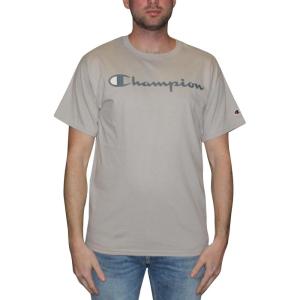 imageChampion Mens Heritage Short Sleeve Tee Mens TShirts Vintage Shirts Mens Tee Shirts GraphicsArctic Cold Beige Script