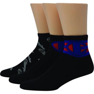 imageChampion Mens Multi Logo Ankle Sock 3PairBlack