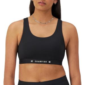 imageChampion Sports Soft Touch MoistureWicking Moderate Support Bra for Women PlusBlack Champion C