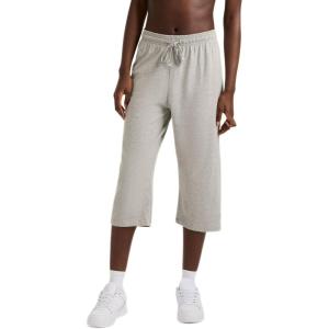 imageChampion Womens Cotton Capris Womens Drawstring Cropped Sweatpants Womens Capri Pants 18quotOxford Gray