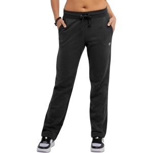 imageChampion Womens OpenBottom Fleece Sweatpants Standard Fit MidweightBlack