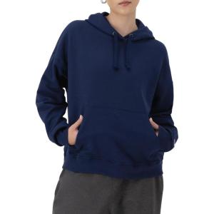 imageChampion Womens Pullover Fleece Hoodie Loose Fit Midweight Script LogoAthletic Navy