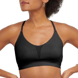imageChampion Womens Sports Bra Soft Touch MoistureWicking Bra Light Support Sports Bra Longline Sports Bra AvailableBlack