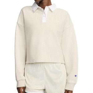 imageChampion Womens Time Capsule Riley Rugby ShirtSweet Oatmeal Cream Heather