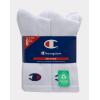 imageChampion Mens Double Dry Moisture Wicking Crew Socks 6 8 12 Packs AvailabeWhite  8 Pack