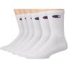 imageChampion Mens White Crew Sock 6 pack size 612 Double Dry Arch Support Cushioned Heel ampamp Toe