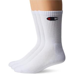 imageChampion Mens Classic C Crew Socks 3PackWhite