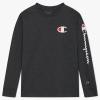 imageChampion Boys Long Sleeve Tee Shirt for Kids Athletic TopsCharcoal