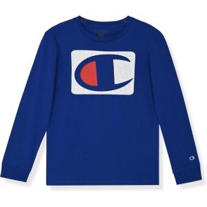 imageChampion Boys Long Sleeve Tee Shirt for Kids Athletic TopsWeb Blue