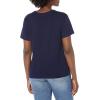 imageChampion Womens Classic Short Sleeve Graphic TShirt Standard Fit Script LogoAthletic Navy  Classic Script Logo