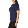 imageChampion Womens Classic Short Sleeve Graphic TShirt Standard Fit Script LogoAthletic Navy  Classic Script Logo