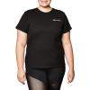 imageChampion Womens Classic Short Sleeve Graphic TShirt Standard Fit Script LogoBlack Small Script