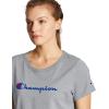 imageChampion Womens Classic Short Sleeve Graphic TShirt Standard Fit Script LogoDeep Blue Water Script