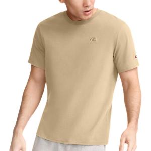 imageChampion Mens Classic Everyday Soft Comfortable TShirt Regular or Big ampamp TallWestern Khaki  C Logo