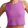 imageChampion Womens Crop Top Soft Touch Moisture Wicking Ribbed Cropped Top for WomenOur Favorite Fuchsia