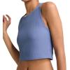 imageChampion Womens Crop Top Soft Touch Moisture Wicking Ribbed Cropped Top for WomenSevenseas Blue