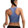 imageChampion Womens Crop Top Soft Touch Moisture Wicking Ribbed Cropped Top for WomenSevenseas Blue