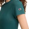 imageChampion Womens Slim Ribbed Tee Iconic C PatchEmerald Allure