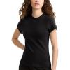 imageChampion Womens Slim Ribbed Tee Iconic C PatchBlack