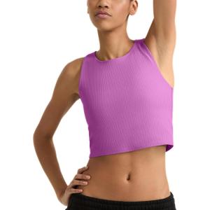 imageChampion Womens Crop Top Soft Touch Moisture Wicking Ribbed Cropped Top for WomenOur Favorite Fuchsia