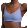 imageChampion Womens Soft Touch Ribbed Sports Bra C LogoSevenseas Blue