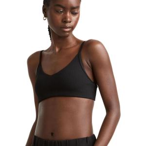 imageChampion Womens Soft Touch Ribbed Sports Bra C LogoBlack