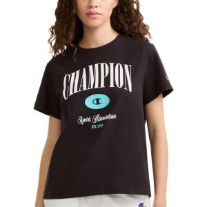 imageChampion Womens Classic Graphic TShirt Arch BlockBlack