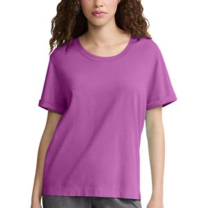 imageChampion Womens Vintage Wash TShirt C LogoOur Favorite Fuchsia