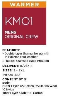 imageDuofold Mens Mid Weight Crew Neck Thermal SleepwearBlue Jean