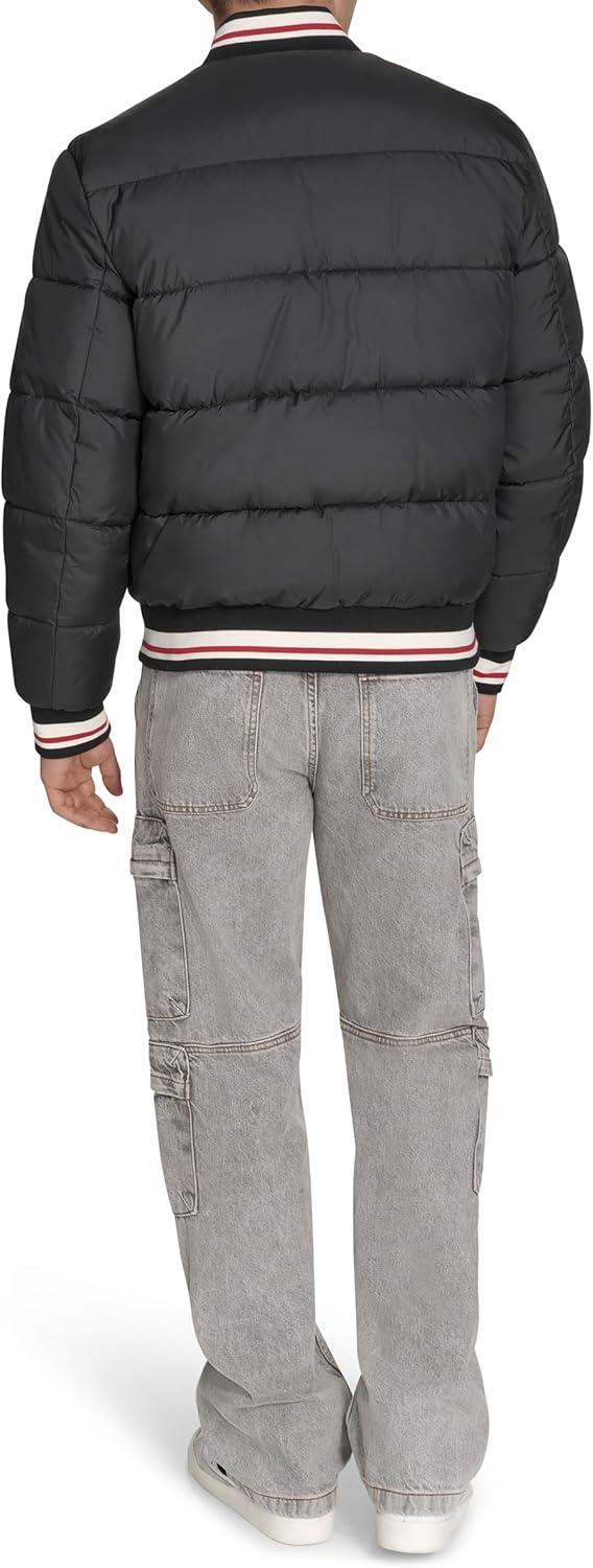 imageChampion mens Varsity Bomber Puffer JacketNew Black Tech