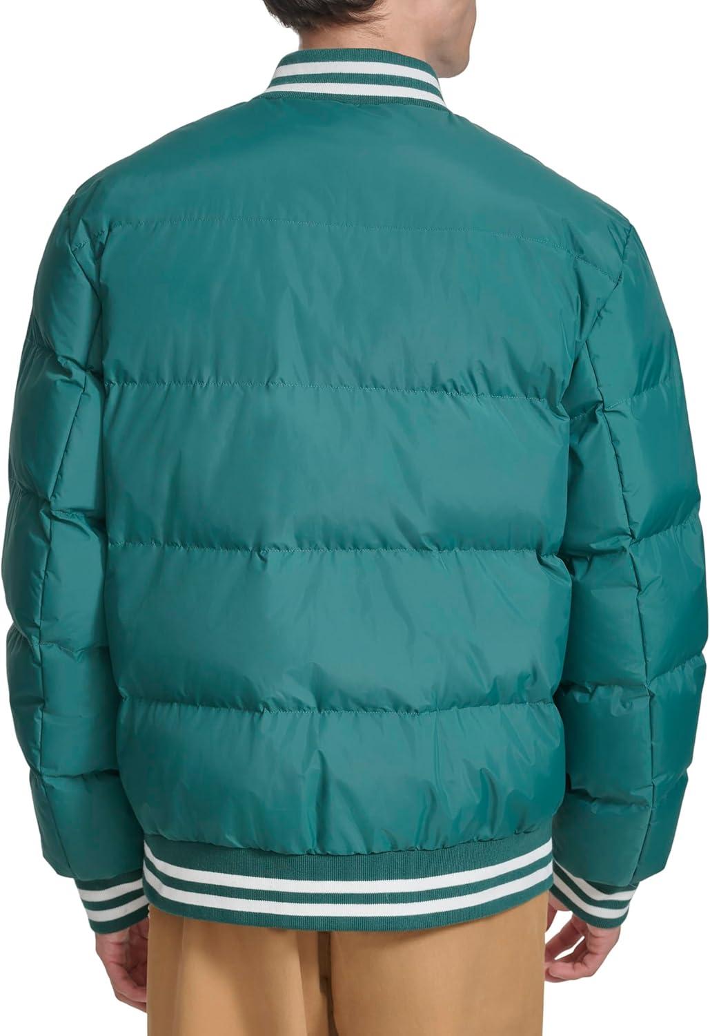 imageChampion mens Varsity Bomber Puffer JacketRainforest