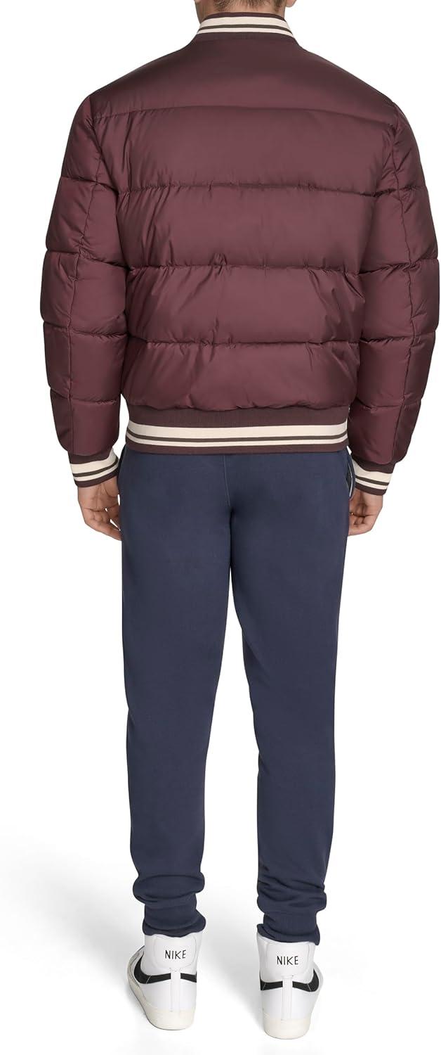 imageChampion mens Varsity Bomber Puffer JacketWine Tech