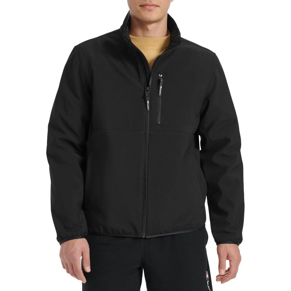 imageChampion mens Lightweight Active Soft Shell Jacket With Stand CollarBlack