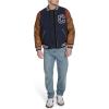 imageChampion mens Letterman Varsity Bomber Jacket With PatchesNavyMustard