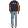 imageChampion mens Letterman Varsity Bomber Jacket With PatchesNavyMustard