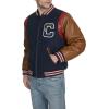 imageChampion mens Letterman Varsity Bomber Jacket With PatchesNavyMustard