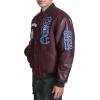 imageChampion mens Letterman Varsity Bomber Jacket With PatchesWine