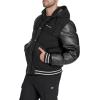 imageChampion mens Varsity Bomber Puffer JacketBlack Wool Hoody