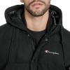 imageChampion mens Varsity Bomber Puffer JacketBlack Wool Hoody