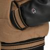 imageChampion mens Varsity Bomber Puffer JacketCamelBlack Faux Leather