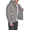 imageChampion mens Varsity Bomber Puffer JacketHeather Grey Wool Hoody